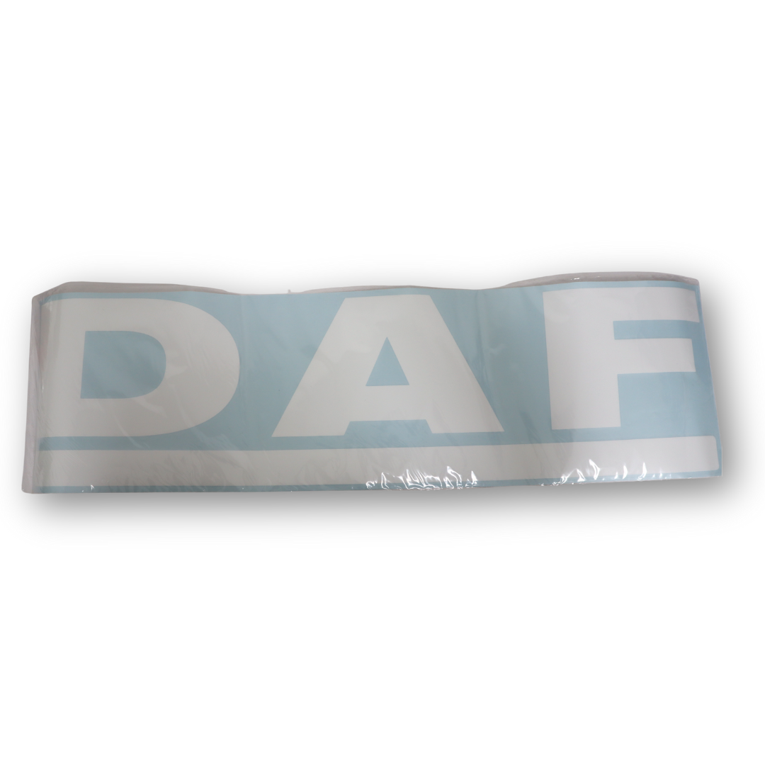 Декоративная наклейка надпись белая DAF 700*195 мм Декоративная наклейка надпись белая DAF 700*195 мм