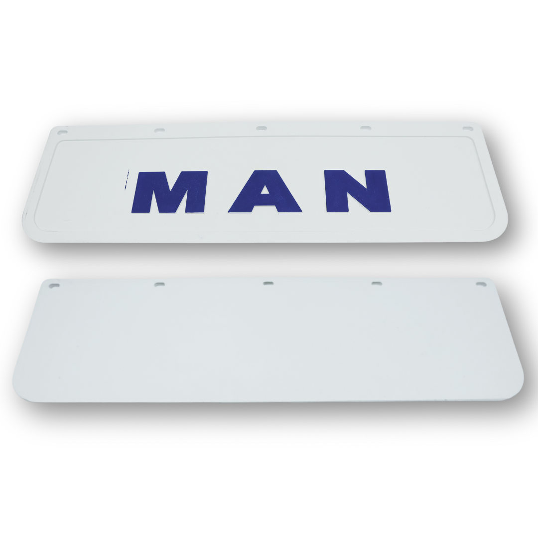Брызговик тисненный MAN 600 x 180  \белый\синий