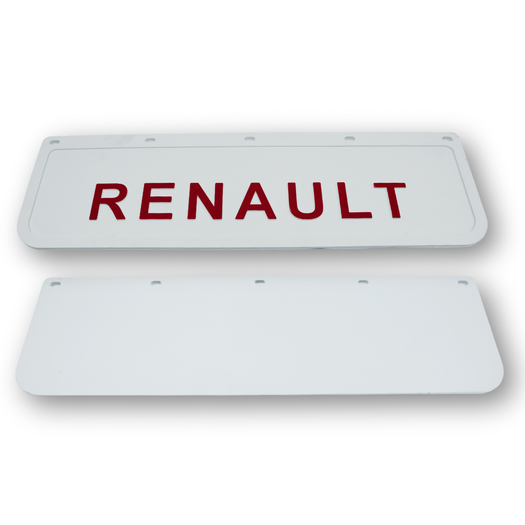 Брызговик тисненный RENAULT 600 x 180  \белый\красный