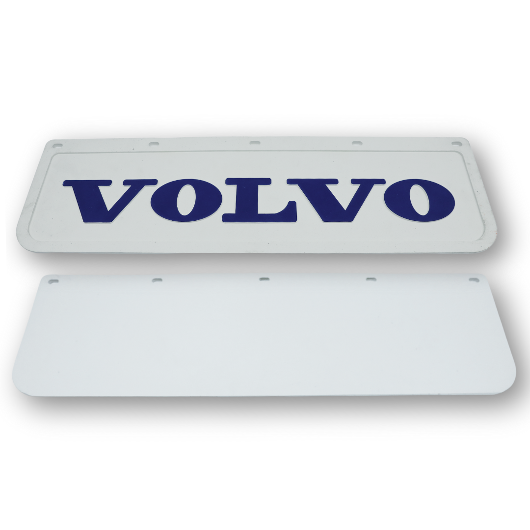 Брызговик тисненный VOLVO 600 x 180  \белый\синий