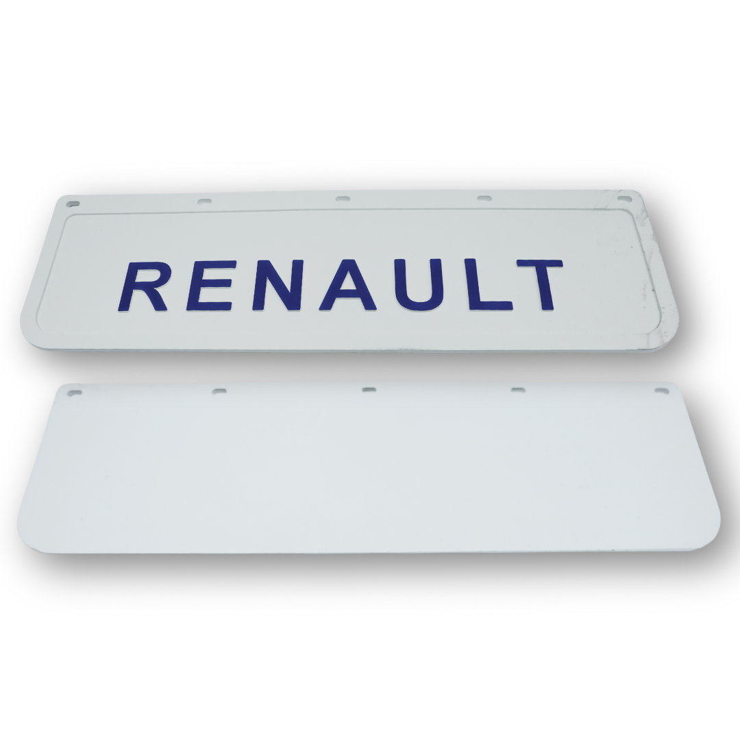 Брызговик тисненный RENAULT 600 x 180  \белый\синий