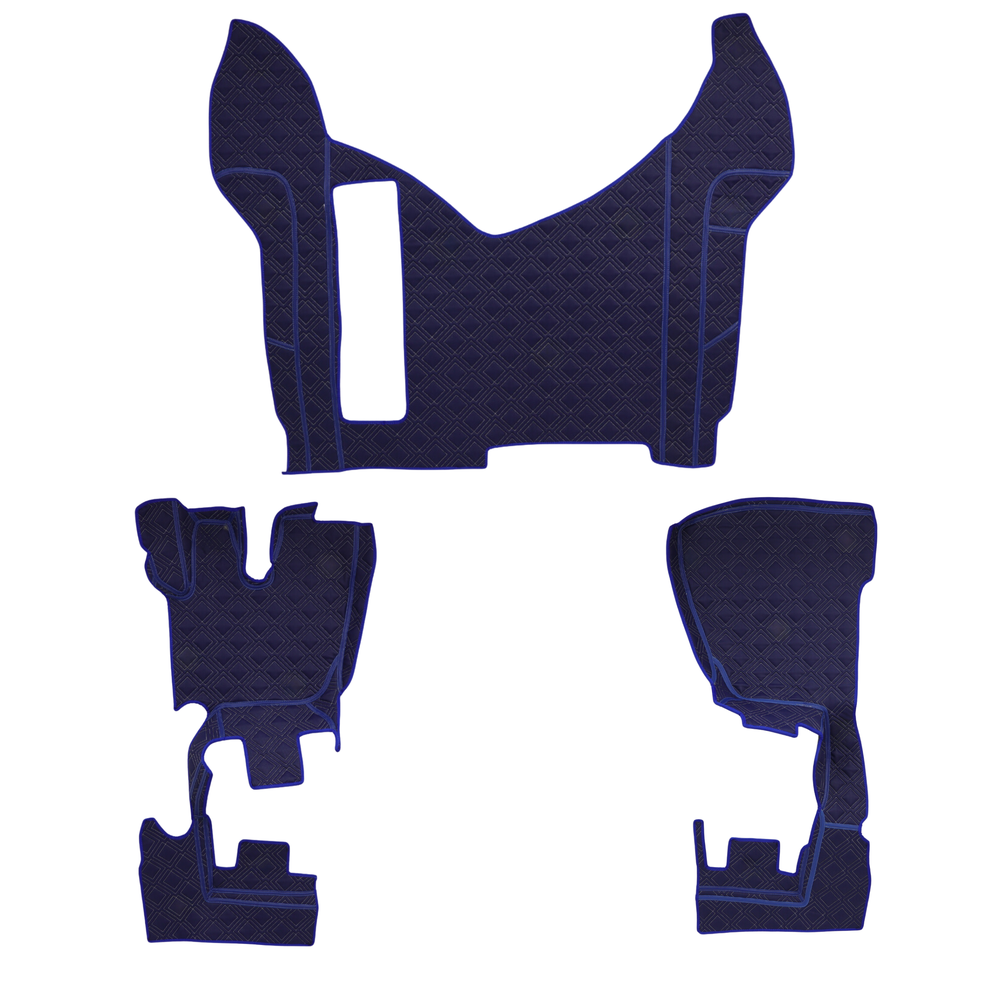 Коврик 3D Экокожа RENAULT Premium 2006-2013;АКПП,МКПП, синий,