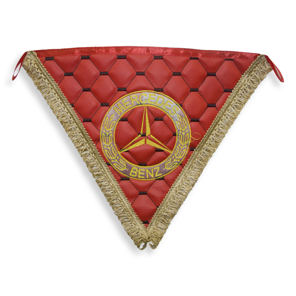 Вымпел треугольный экокожа MERCEDES красный Вымпел треугольный экокожа MERCEDES красный