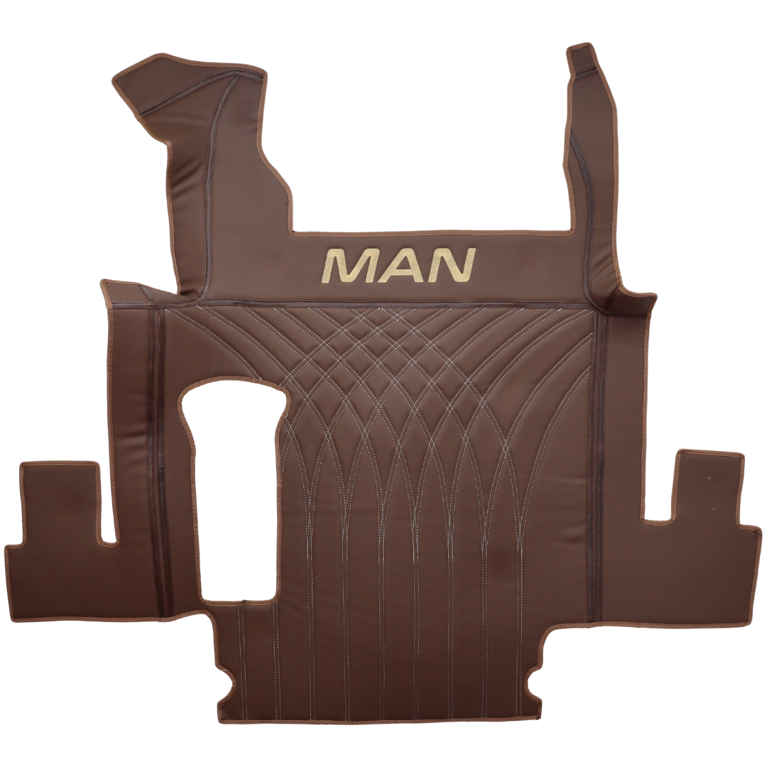 Коврик 3D Экокожа MAN TGX 2008 -2017; 2 ящ., АКПП,МКПП. коричневый,