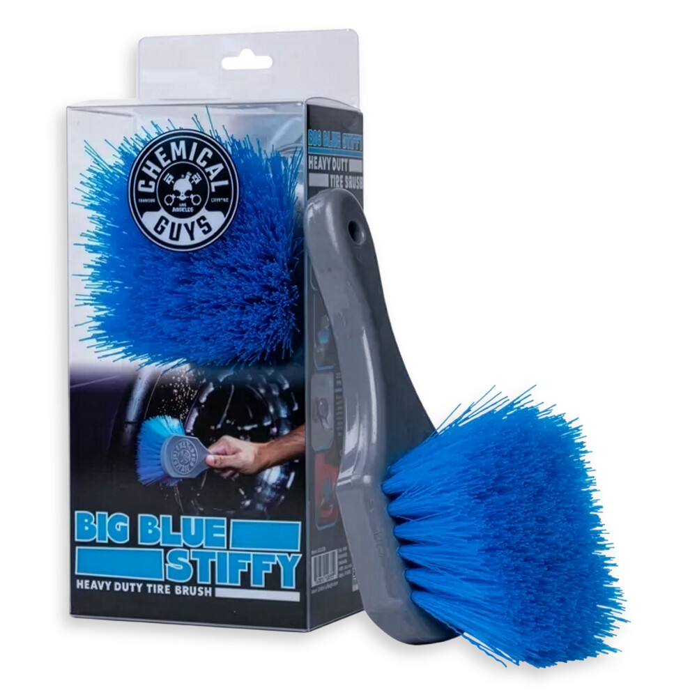Щетка для очистки шин и жесткого текстурного пластика Cbig Blue Stiffy Heavy Duty Tire Brush