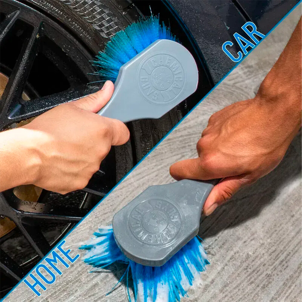 Щетка для очистки шин и жесткого текстурного пластика Cbig Blue Stiffy Heavy Duty Tire Brush
