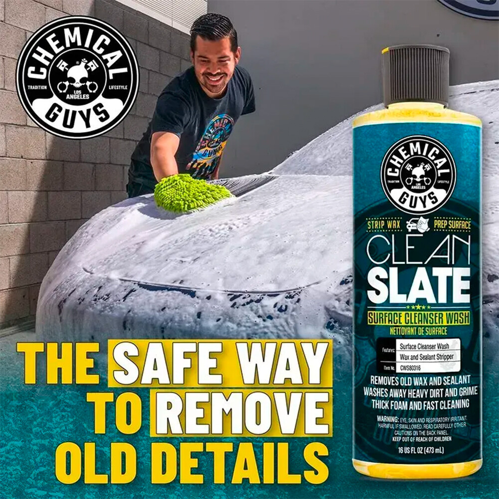 Автошампунь для глубокой очистки поверхности и удаления воска Clean Slate Wax Stripping Wash - 473мл Автошампунь для глубокой очистки поверхности и удаления воска Clean Slate Wax Stripping Wash - 473мл