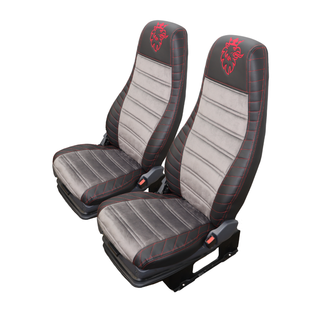 Чехол на сиденья SCANIA R,G,P (2004-2017) водит. пилот - пасс. пилот, черный