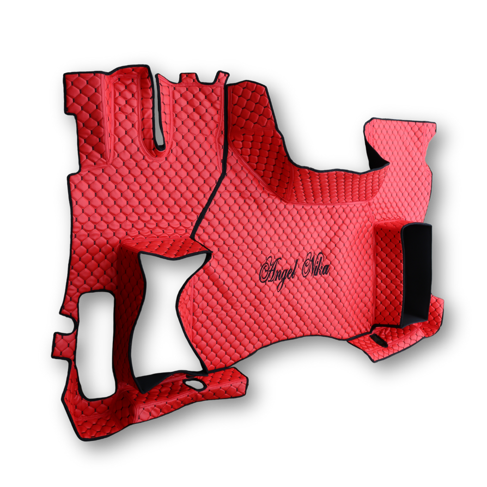 Коврик 3D Экокожа RENAULT T с 2014; АКПП, ровный пол, красный