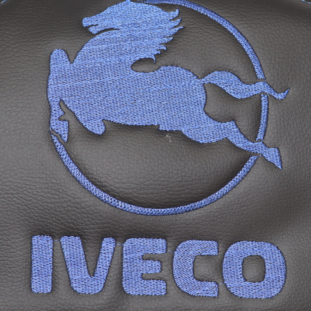 Чехол на сиденья IVECO; синий велюр - черная кожа; Chess