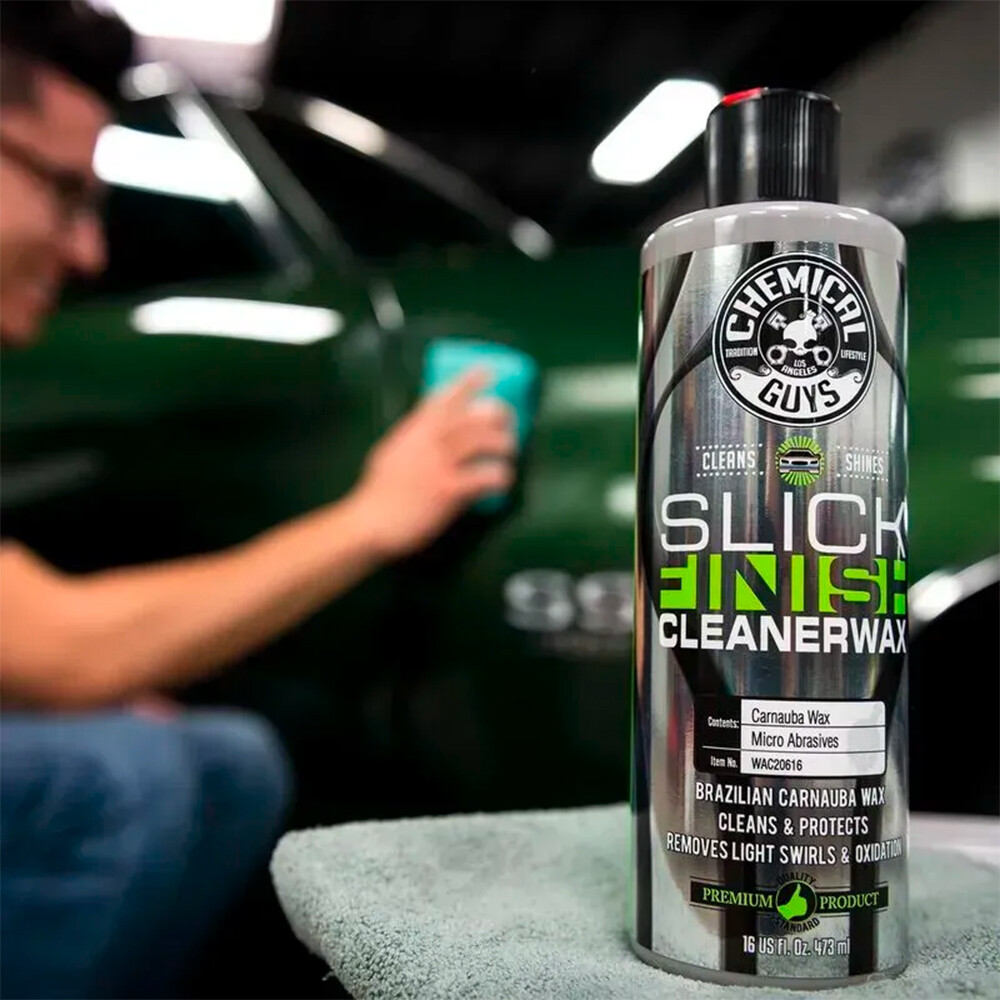 Воск пастообразный очиститель краски и блестящий блеск Slick Finish - 473мл Воск пастообразный очиститель краски и блестящий блеск Slick Finish - 473мл