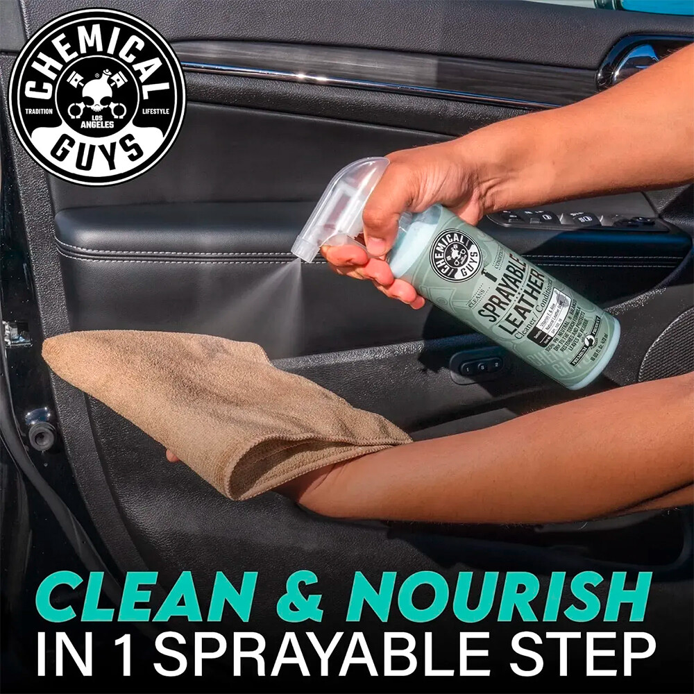 Очиститель и кондиционер для кожи авто 2 в 1 Sprayable Leather Cleaner & Conditioner In One - 473мл Очиститель и кондиционер для кожи авто 2 в 1 Sprayable Leather Cleaner & Conditioner In One - 473мл