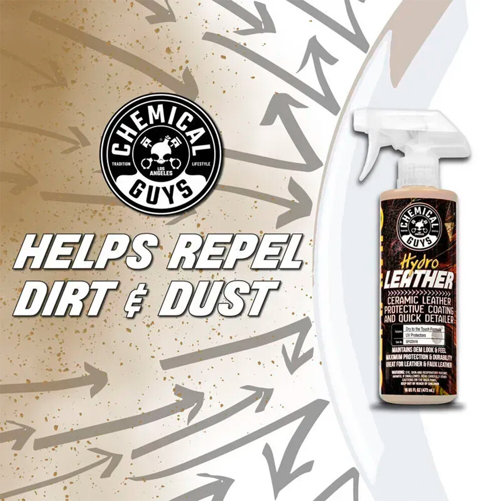 Керамическая защита и квик детейлер для кожи Hydroleather Ceramic Leather Protective Coating and Quick Detailer - 473мл Керамическая защита и квик детейлер для кожи Hydroleather Ceramic Leather Protective Coating and Quick Detailer - 473мл