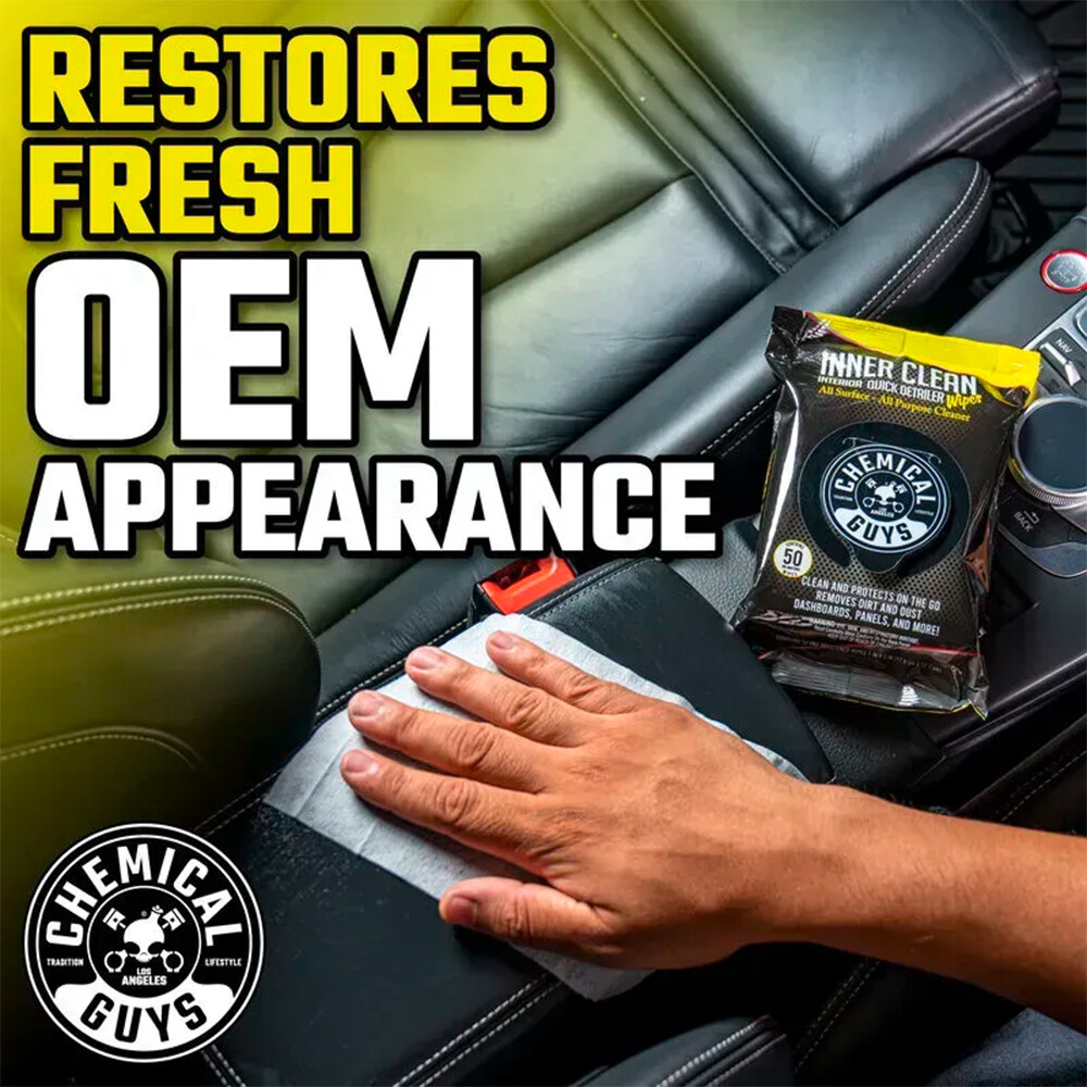 Салфетки очищающие и защитные для интерьера (50 салфеток) Innerclean Wipes Салфетки очищающие и защитные для интерьера (50 салфеток) Innerclean Wipes