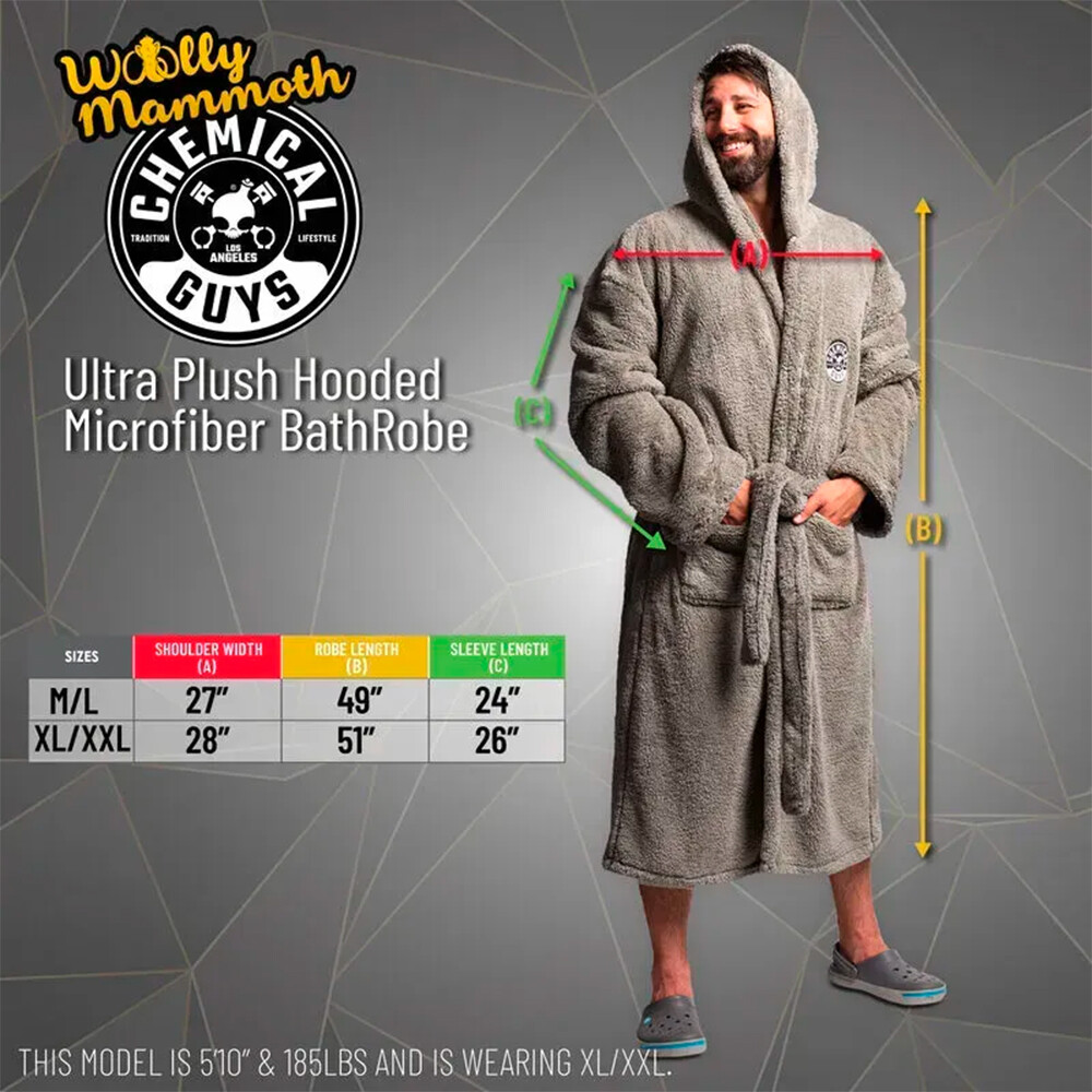 Халат ультра плюшевый с капюшоном из микрофибры Bath Robe - Size: XL/XXL Халат ультра плюшевый с капюшоном из микрофибры Bath Robe - Size: XL/XXL