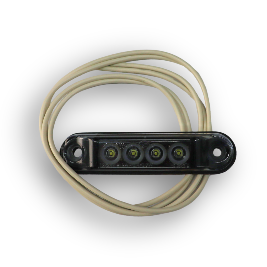 Фонарь габаритный диодный белый, 12/24V, 4LED «GRAPHITE» (HORPOL)