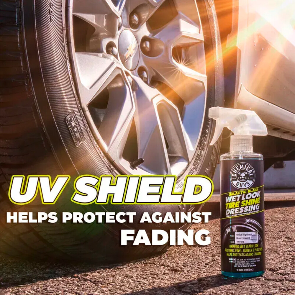 Защитное средство для резины Galactic Black Wet Look Tire Shine Dressing - 473мл Защитное средство для резины Galactic Black Wet Look Tire Shine Dressing - 473мл