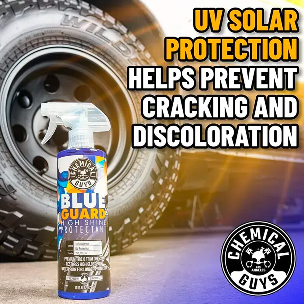 Полироль спрей для защиты пластика и резины Blue Guard Wet Look Dressing - 473мл Полироль спрей для защиты пластика и резины Blue Guard Wet Look Dressing - 473мл