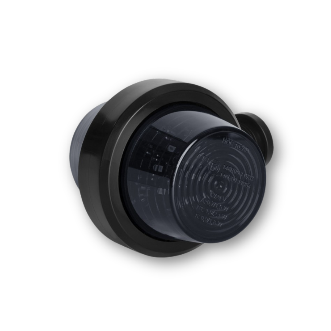 Фонарь габаритный рог LED желтый, 12/24V, «GRAPHITE» (HORPOL)