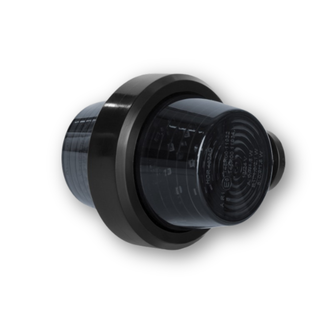 Фонарь габаритный рог LED желтый, 12/24V, «GRAPHITE» (HORPOL)