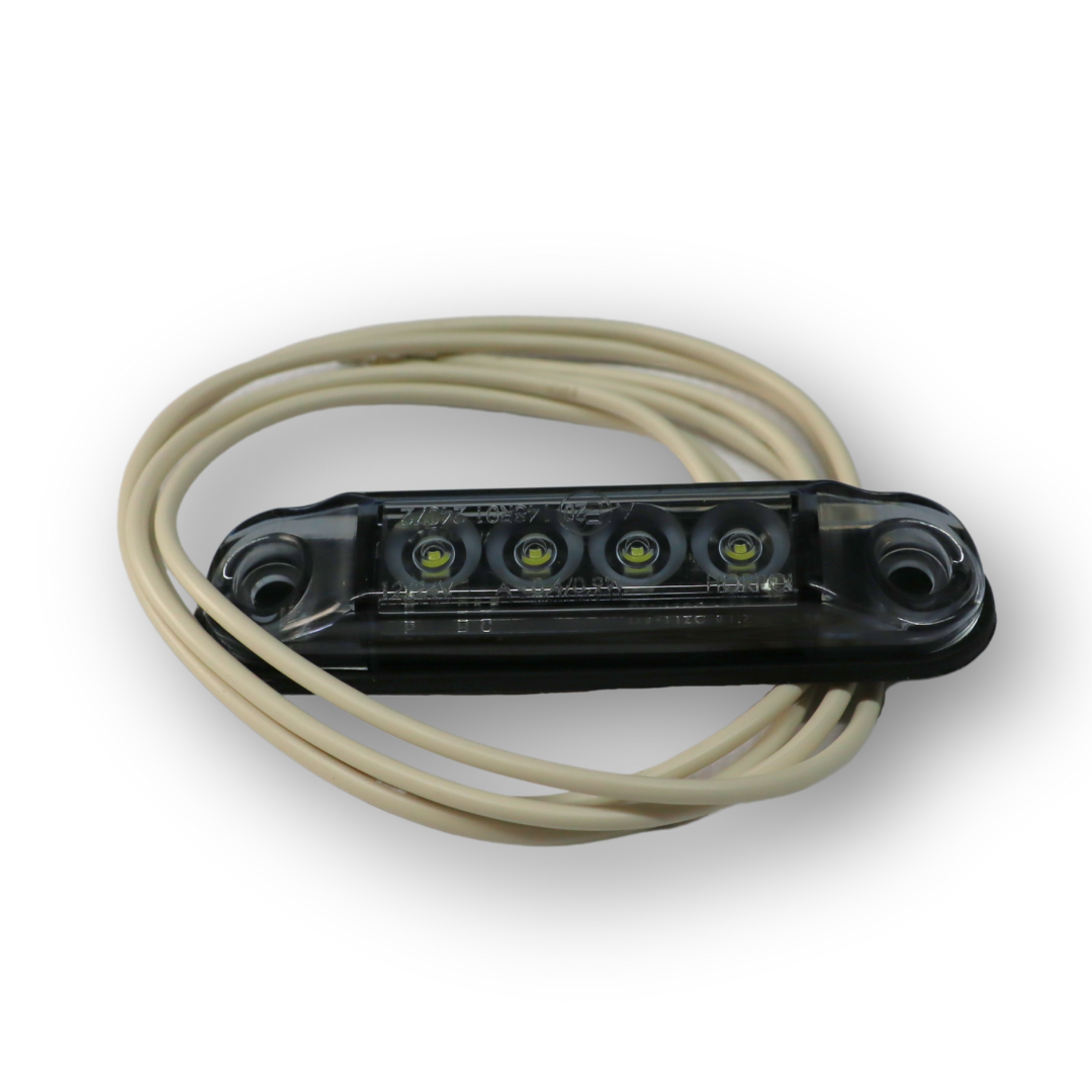 Фонарь габаритный диодный белый, 12/24V, 4LED «GRAPHITE» (HORPOL)