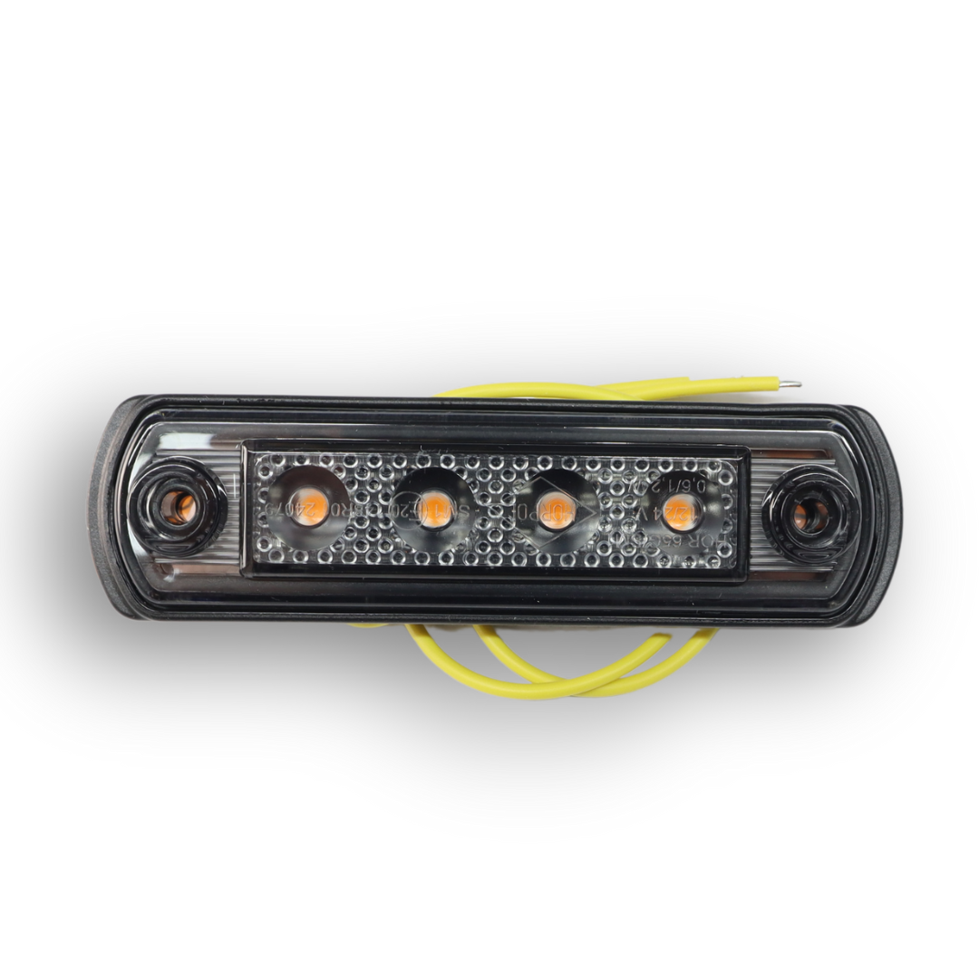 Габаритный фонарь передний LED желтый 110*31*13, 12/24V «GRAPHITE» (HORPOL)