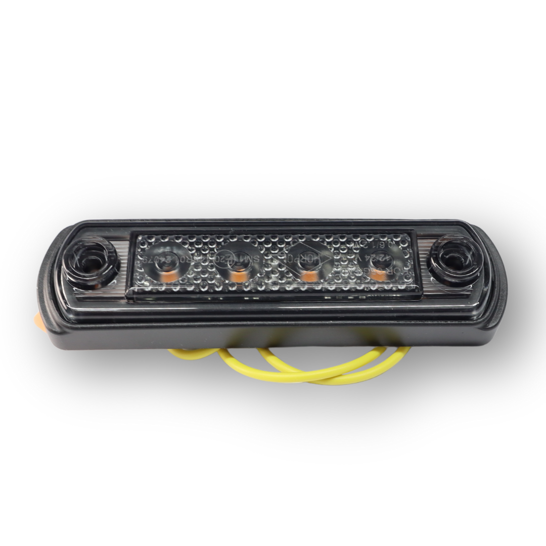 Габаритный фонарь передний LED желтый 110*31*13, 12/24V «GRAPHITE» (HORPOL)
