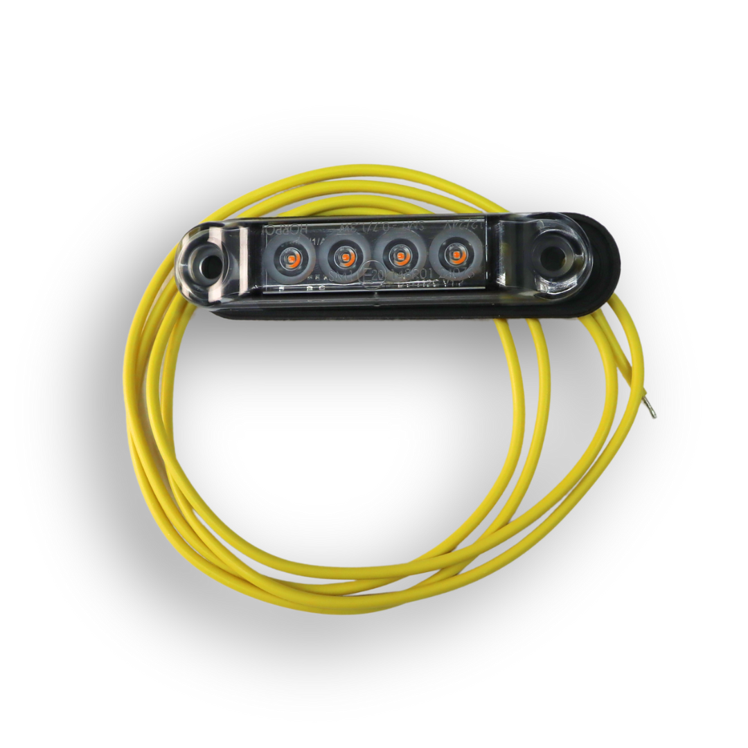 Фонарь габаритный диодный желтый, 12/24V, 4LED «GRAPHITE» (HORPOL)