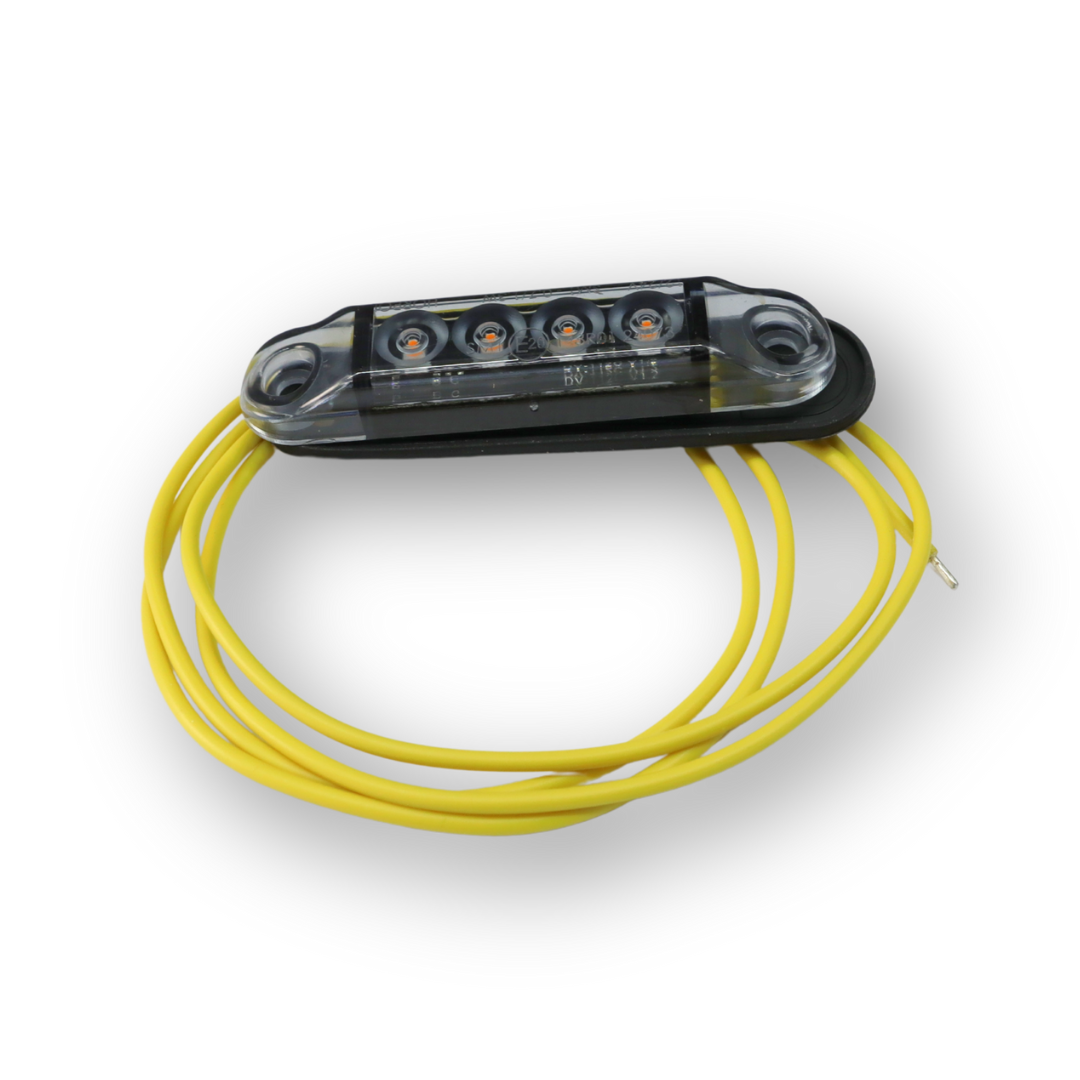 Фонарь габаритный диодный желтый, 12/24V, 4LED «GRAPHITE» (HORPOL)