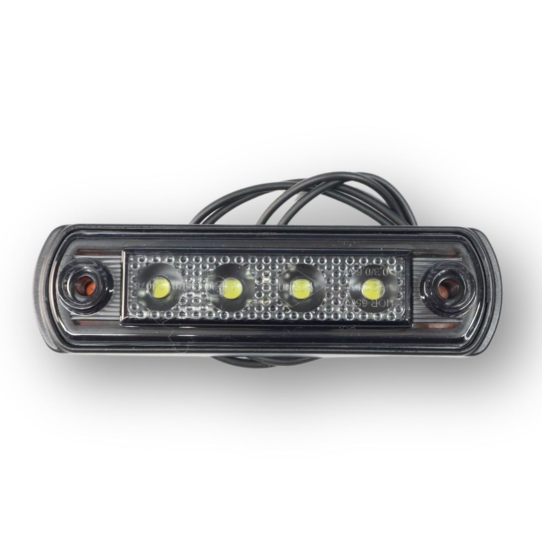 Габаритный фонарь передний LED белый 110*31*13, 12/24V «GRAPHITE» (HORPOL)