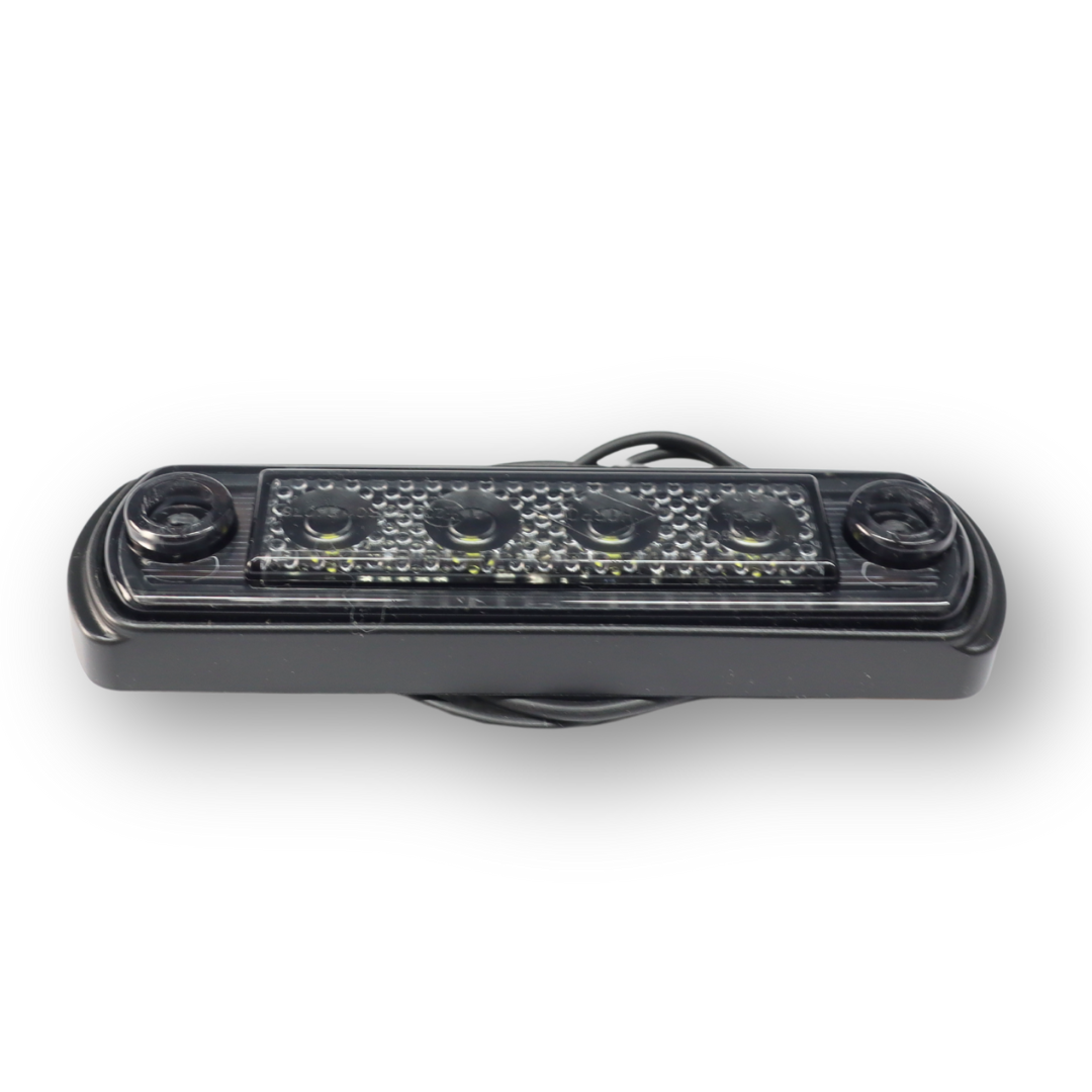 Габаритный фонарь передний LED белый 110*31*13, 12/24V «GRAPHITE» (HORPOL)