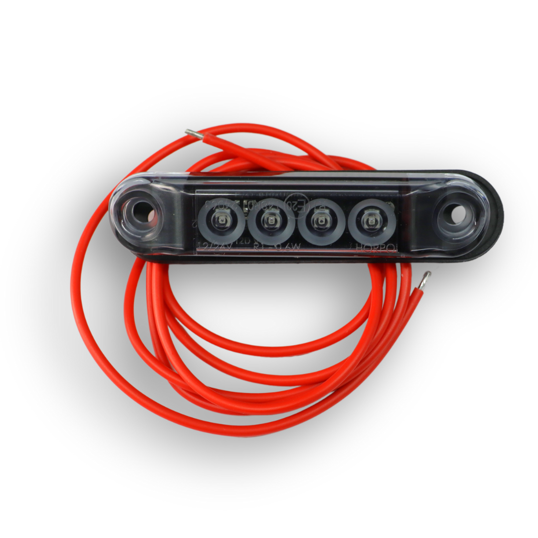 Фонарь габаритный диодный красный, 12/24V, 4LED «GRAPHITE» (HORPOL)