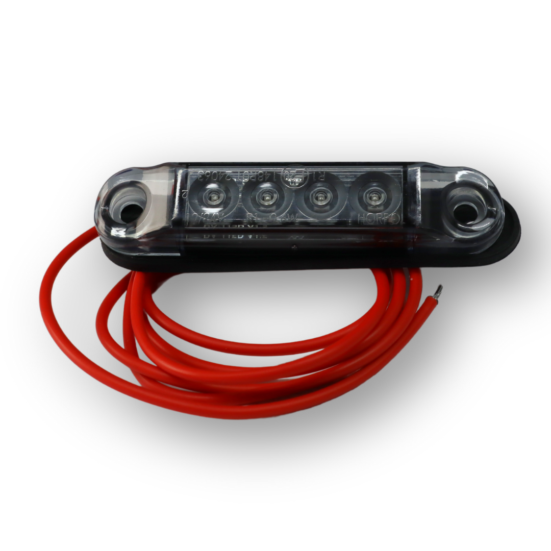 Фонарь габаритный диодный красный, 12/24V, 4LED «GRAPHITE» (HORPOL)