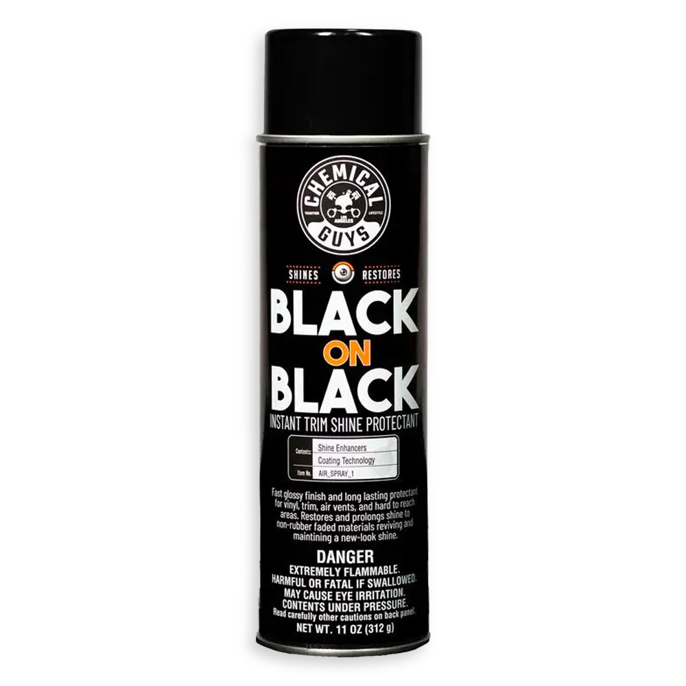 Аэрозольна пропитка для пластика и резина Black On Black Instant Shine