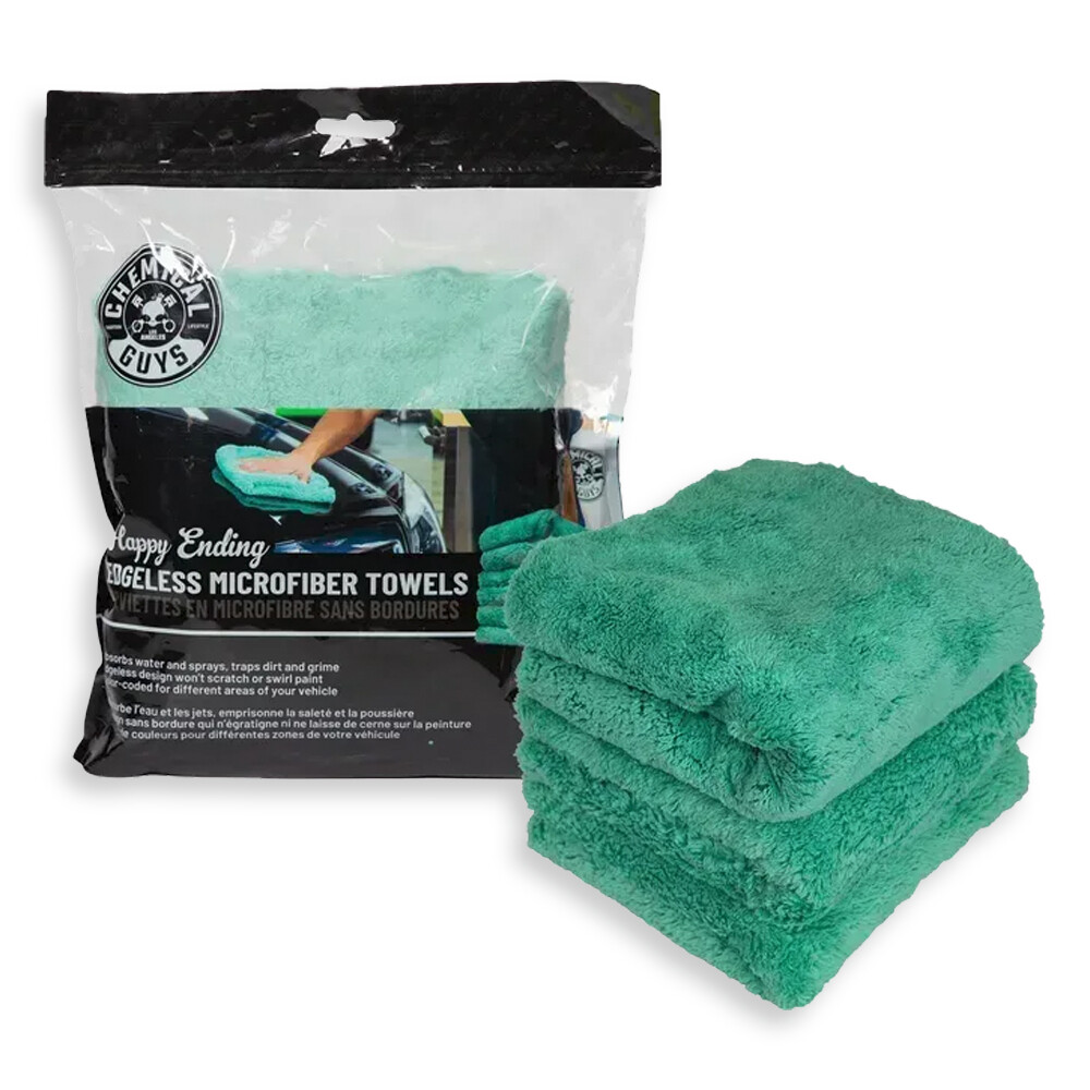 Полотенце Happy Ending Edgeless Microfiber Towels, Green 3 шт