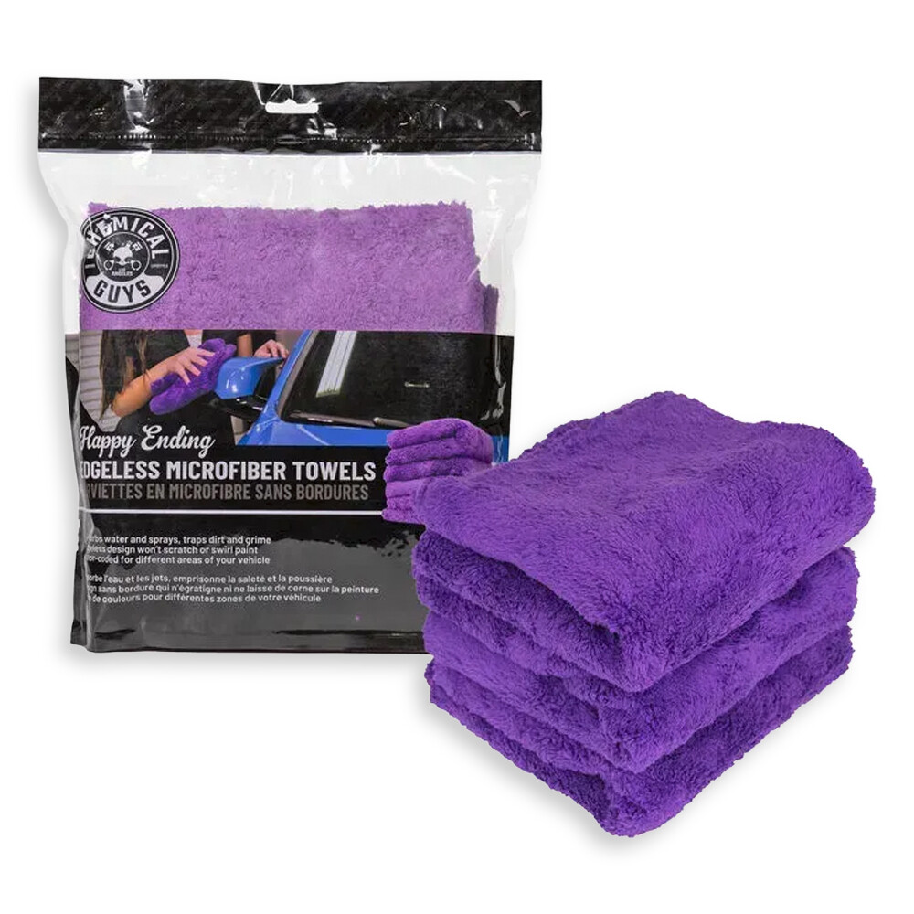 Полотенце Happy Ending Edgeless Microfiber Towels, Purple 3 шт
