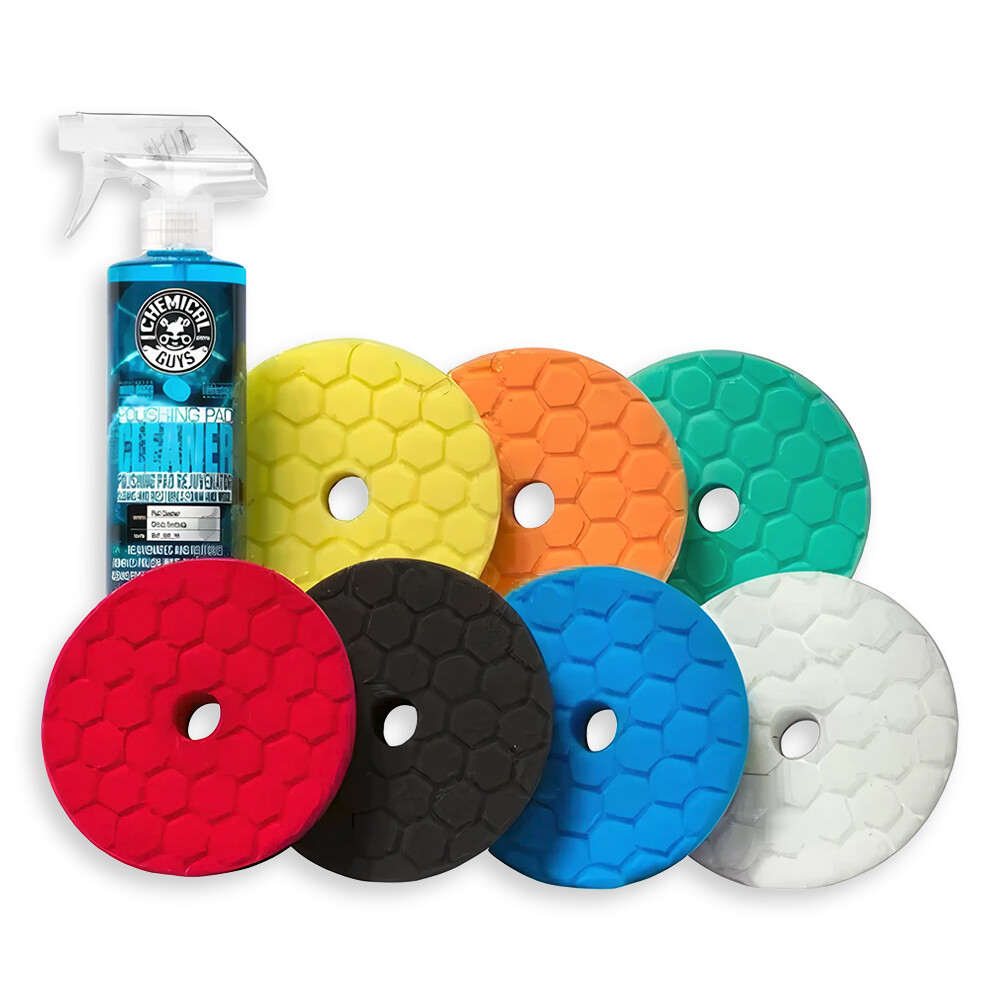 Набор полировальных кругов Quantum 125мм с очистителем полировальных кругов
