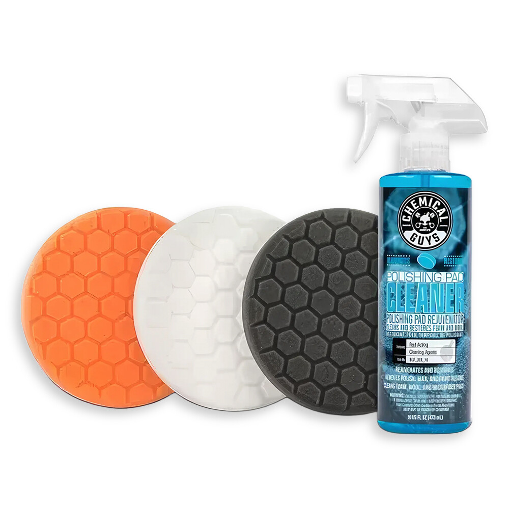 Набор базовых полировальных кругов 125мм с очистителем для полировальных кругов