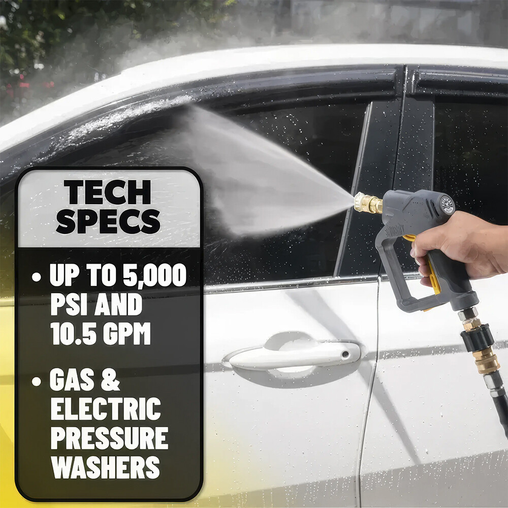 Пистолет для мойки высокого давления Torq Snubby Pressure Washer Gun - Foam Cannon Attachment New Пистолет для мойки высокого давления Torq Snubby Pressure Washer Gun - Foam Cannon Attachment New