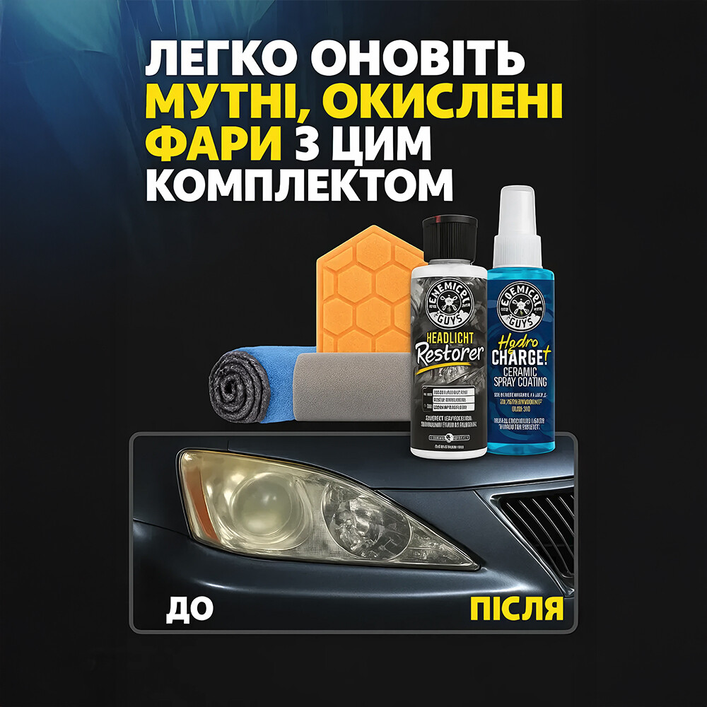Набор для полирования и защиты фар Headlight Restoration Kit Набор для полирования и защиты фар Headlight Restoration Kit