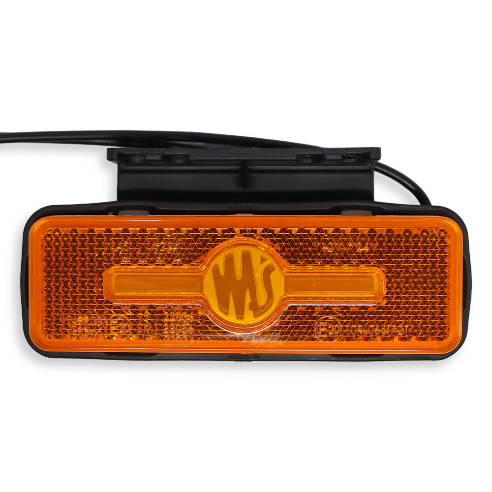 Фонарь габаритный диодный желтый 12-24 V, с креплением + отражатель (WAS)