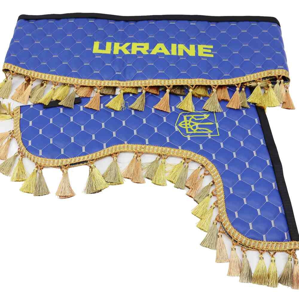 Шторка Экокожа "Pergam" UKRAINE лоб+косынки синяя