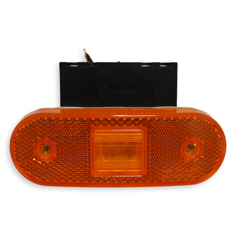 Фонарь габаритный диодный желтый 12-24 V, с креплением + отражатель (WAS)