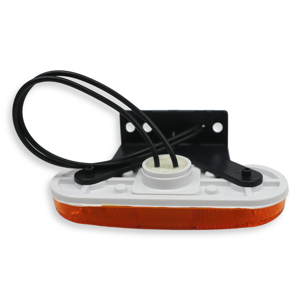 Фонарь габаритный диодный желтый 12-24 V, с креплением + отражатель (WAS)