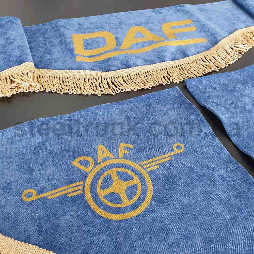 Шторка комп. DAF синяя (вышивка)