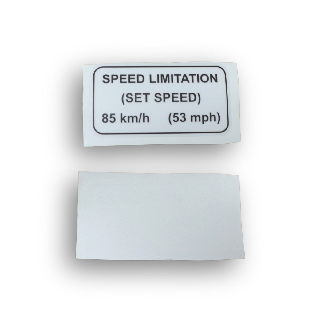 Наклейка speed limitation 85 km/h 75x40 мм