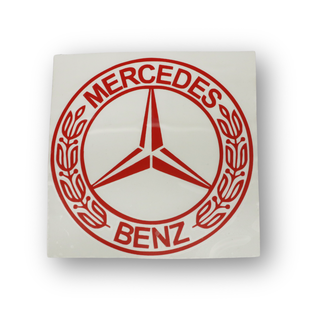 Наклейка MERSEDES красная Ø180мм