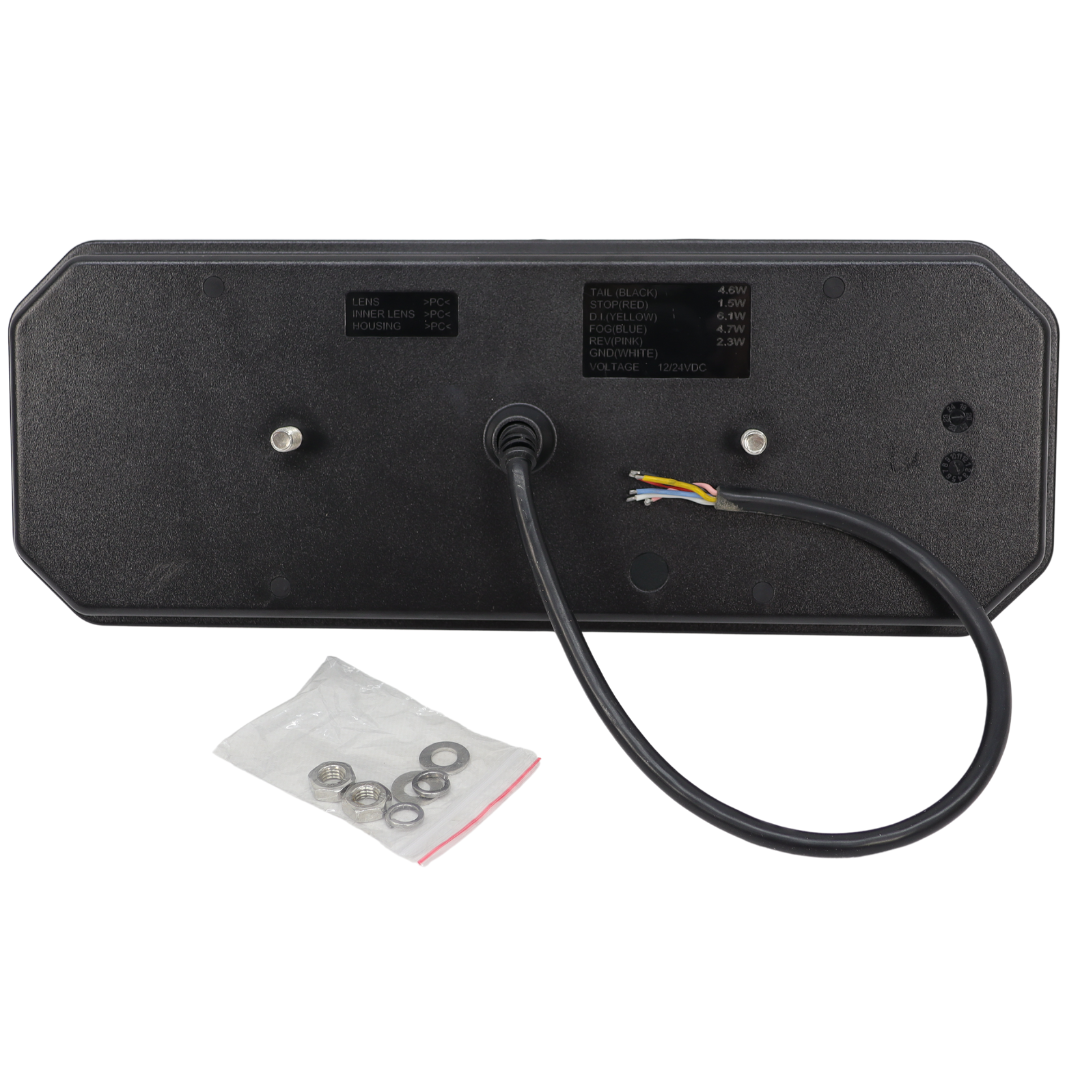 Фонарь задний FERZE 350х131х35 \лев.\ бег.указ.поворота , каб. без подсв. ном. Фонарь задний FERZE 350х131х35 \лев.\ бег.указ.поворота , каб. без подсв. ном.