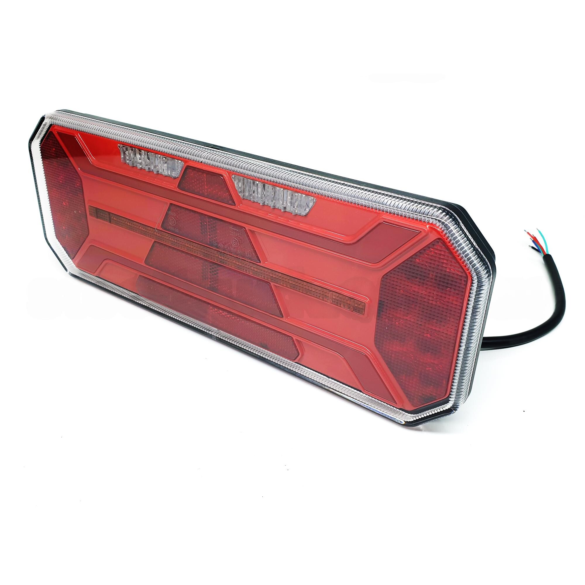 Фонарь задний FERZE 350х131х35 \лев.\ бег.указ.поворота , каб. без подсв. ном.