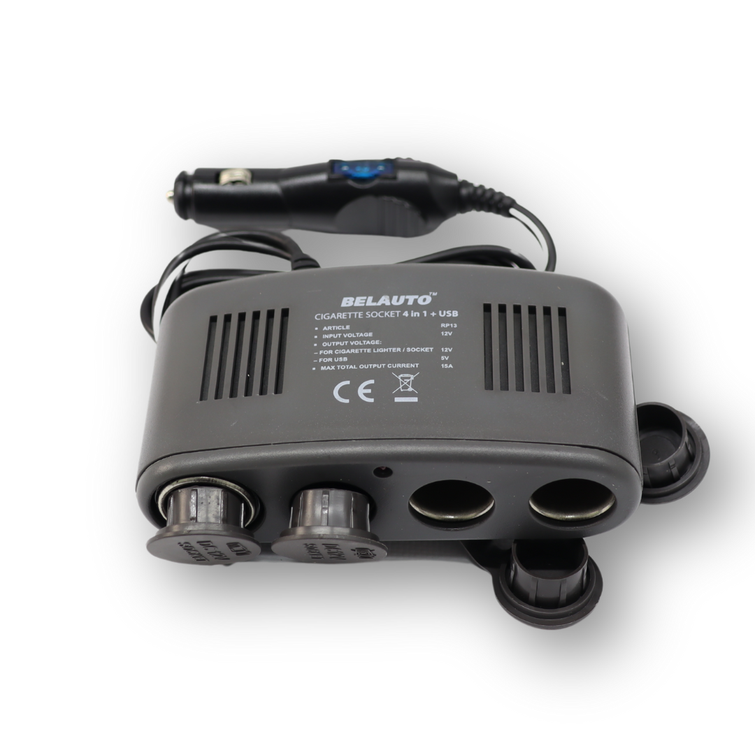 Разветвитель прикуривателя 4в1 +USB Белавто Разветвитель прикуривателя 4в1 +USB Белавто